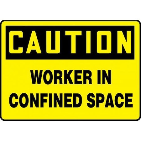 OSHA CAUTION SAFETY SIGN WORKER IN MCSP621VA